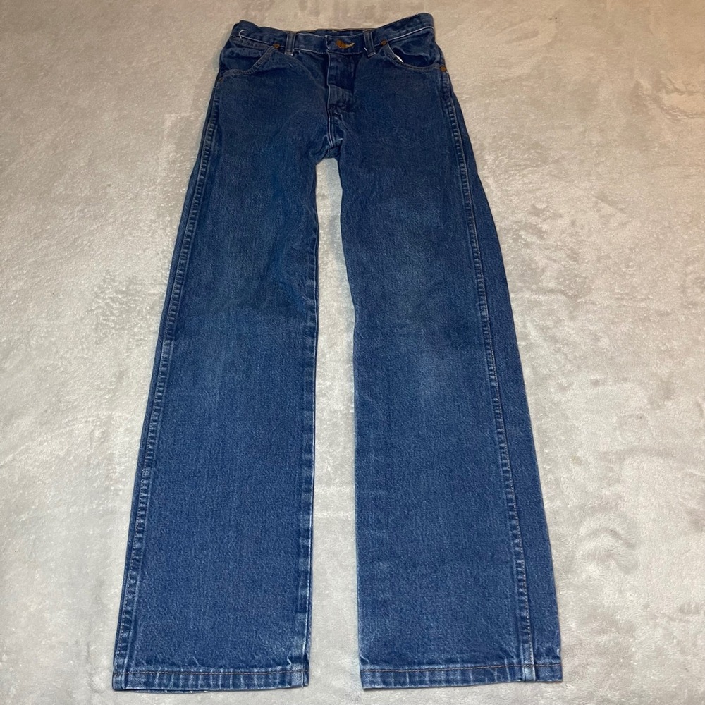 Vintage Wrangler Jeans Boys 16 Blue 13MWZBP Cowboy Cut Original Fit Denim Rodeo